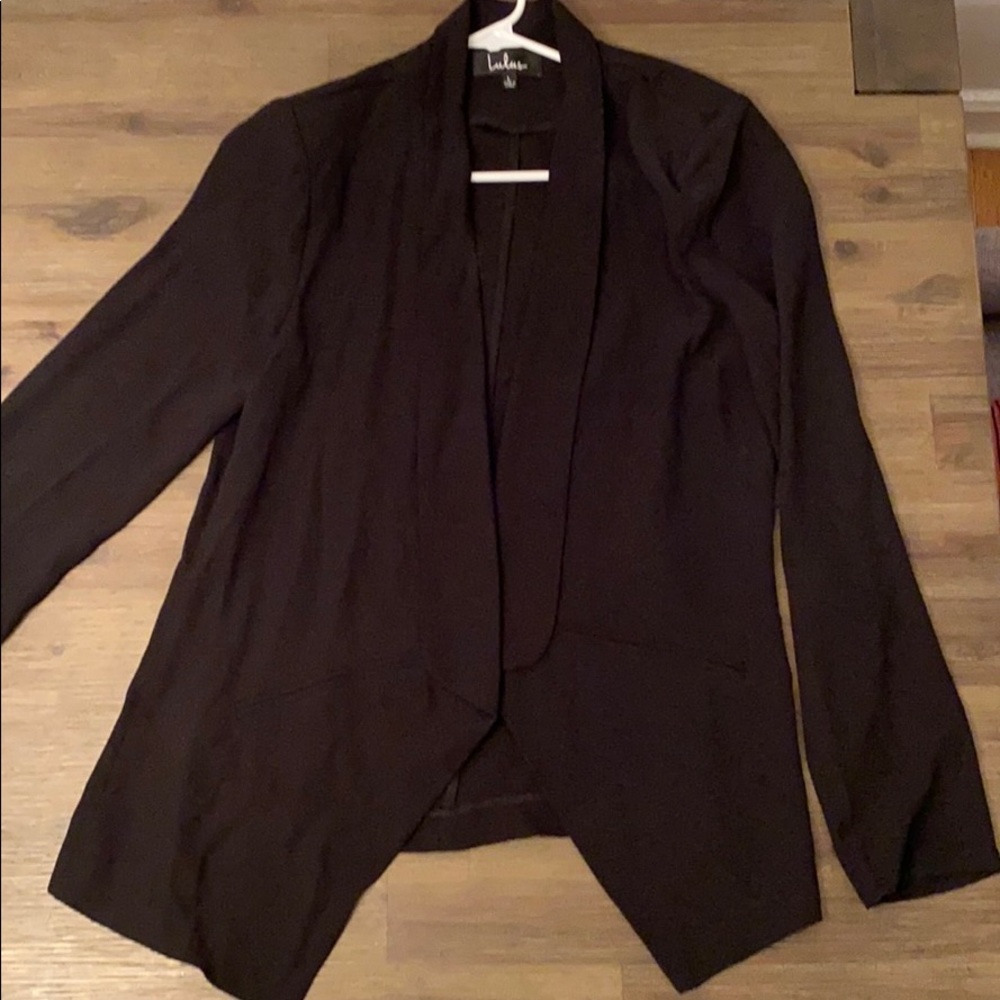 Lulus Black Drapey Blazer